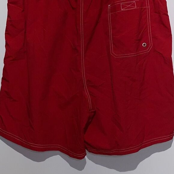 Nautica Men's Quick-Dry Solid Swim Trunk Red Size Large - Picture 8 of 12